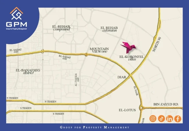 موقع-كمبوند-كين-التجمع-الخامس