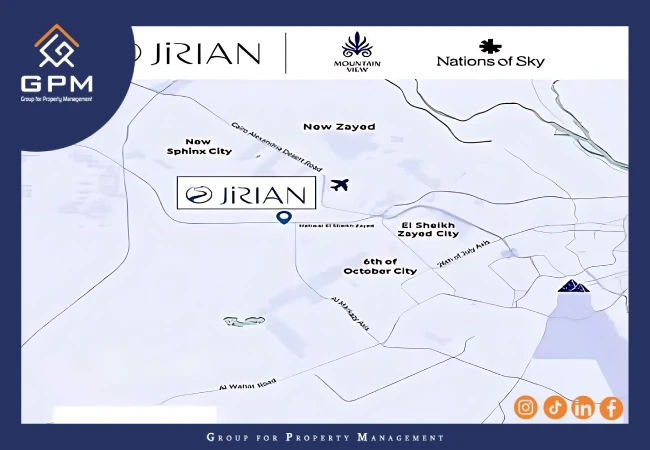 موقع-كمبوند-جريان-الشيخ-زايد